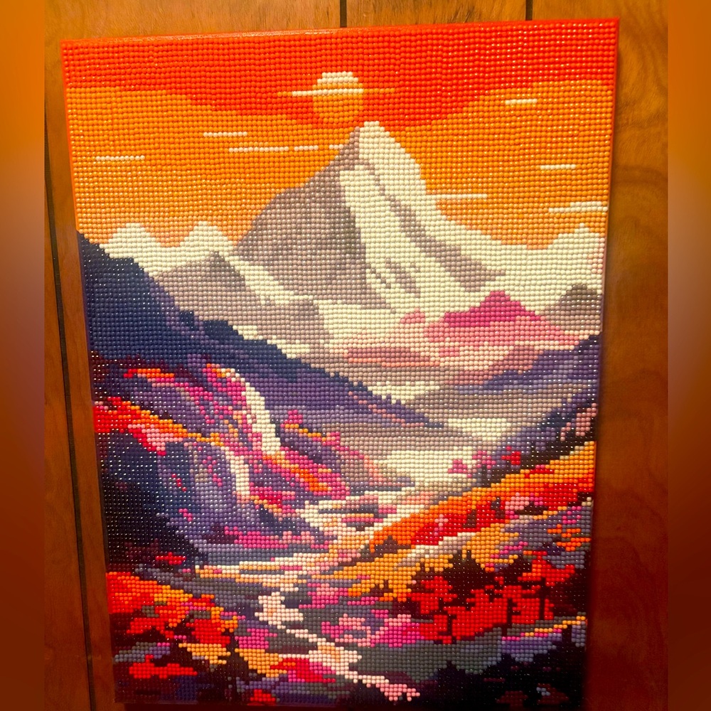 Vibrant Mountain Landscape Diamond Painting